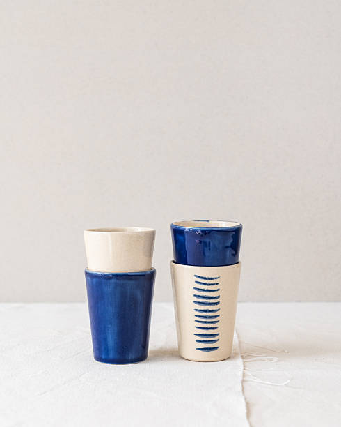 istock Handmade stoneware ceramic coffee and espresso cups 2245290703