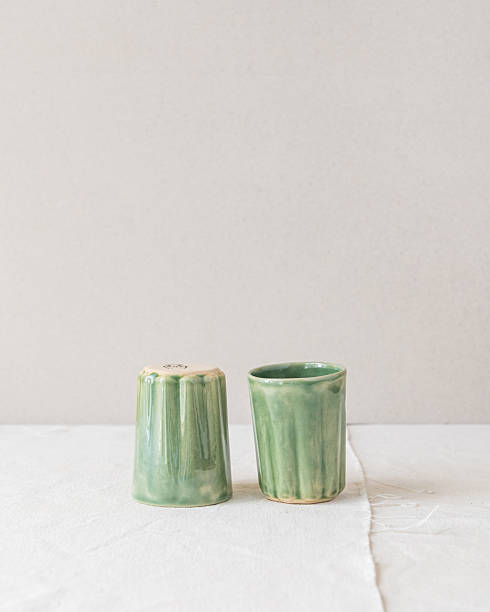 istock Handmade stoneware ceramic coffee and espresso cups 2245290966