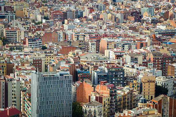istock Arial view of Barcelona buildings. Full Frame 2245294763