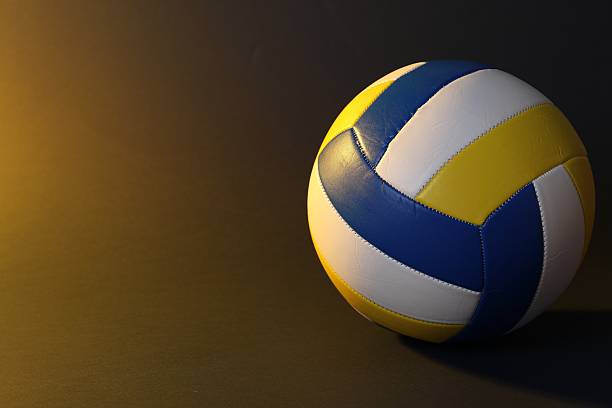 istock Colorful volleyball ball on color background. Space for text 2245295385