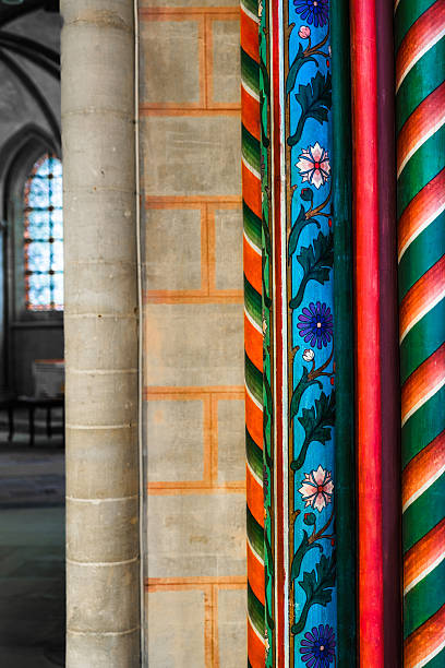 Views of the interior of Coutances Cathedral in the Normandy region of France.