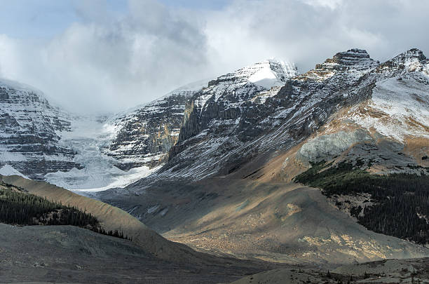istock Alpine glacier with steep cliff face in Jasper National Park, Canada 2245299741