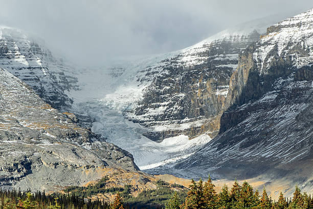 istock Alpine glacier with steep cliff face in Jasper National Park, Canada 2245299743