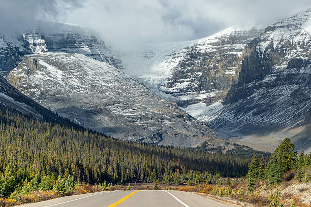 istock Scenic highway with glacier view near Wilcox Pass, Jasper National Park 2245299745