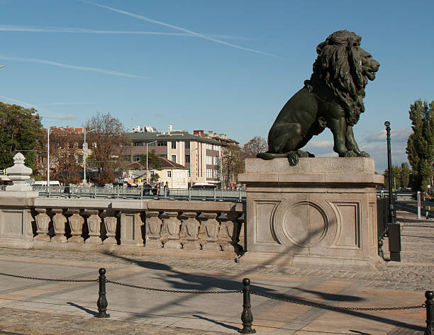 Sofia, Bulgaria - October 09, 2017 Lion bridge build in 1889 year