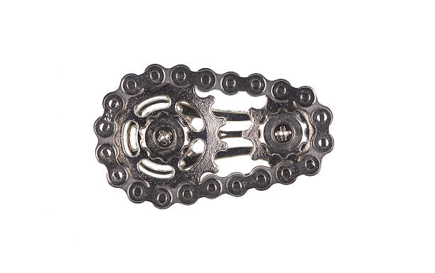 mechanism with a star and chain isolated on a white background