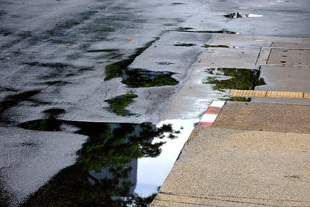 istock reflect on water and wet floor 2245315796