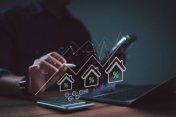 istock Real Estate Investment Data Analysis with Interactive Digital Interface and Financial Growth 2245317738