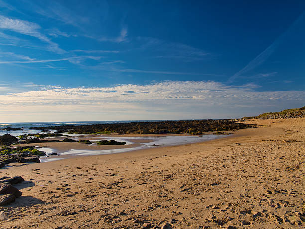 istock Sunset Over Tidal Rocks at Les Sables-dOlonne Beach 2245318601