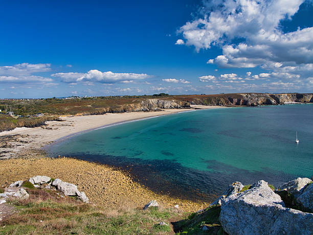 istock Turquoise Bay and Cliffs at Pointe de Pen-Hir, Brittany 2245318634