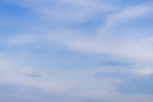Soft focus cloud and sky background,Soft-focus light blue sky with fluffy white clouds in flowing linear formation, ideal for dreamy, calm, serene, and tranquil backgrounds.