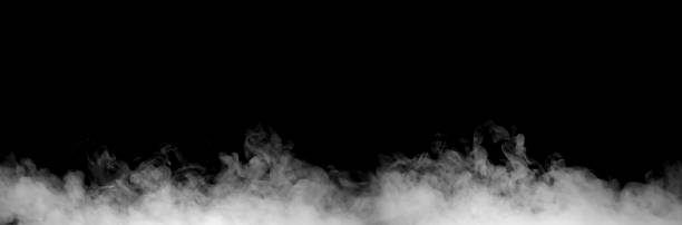 istock White smoke or fog rising on black background, realistic mist texture for design element, perfect for effects in advertising, Halloween, mystery, or cinematic atmosphere concept and creative art. 2245320036