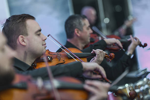 istock Violinists Performing in Black Attire During a Live Ensemble Session 2245320813