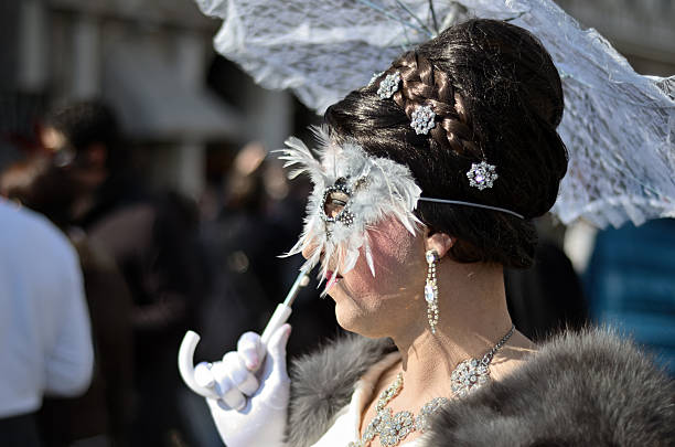 Traditional Carnival Venice mask with Colorful Decoration