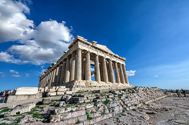 Athens, Greece-October 29, 2025. A striking view of the Parthenon on the Acropolis of Athens.  A international landmark of architecture and history in the heart of the Greek capital.