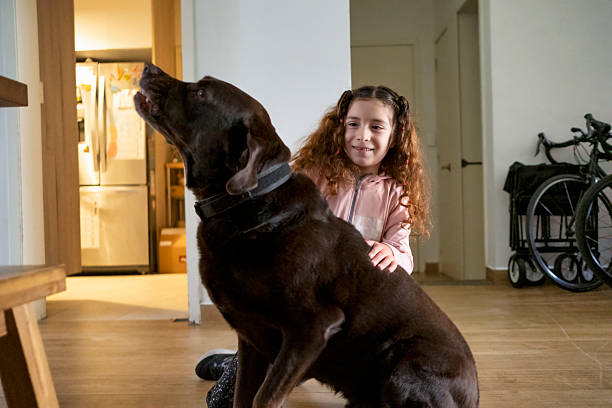 istock little girl hugging her dog affectionately 2245341928
