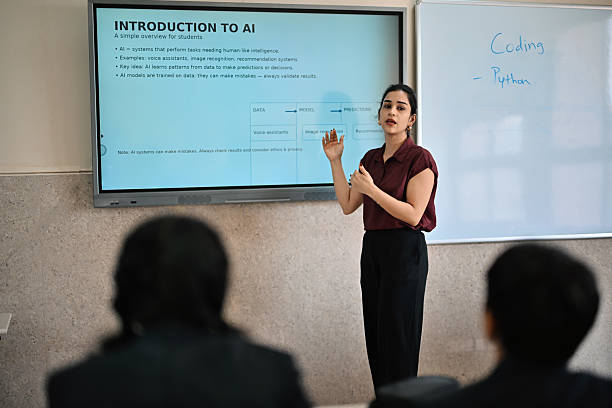 istock Teacher giving AI (Artificial Intelligence) Introduction in the classroom 2245349967