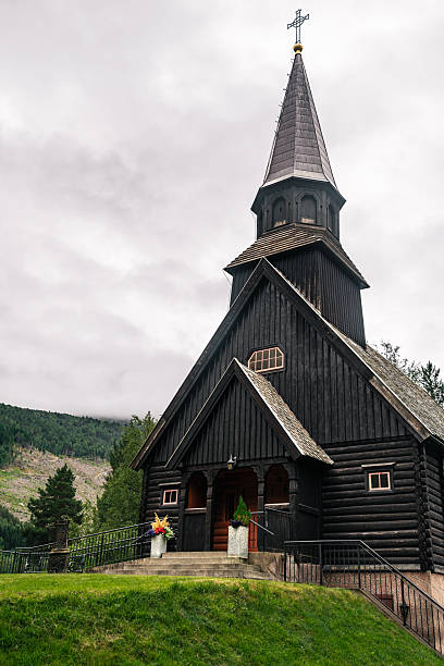 The Elgsnes Chapel (Norwegian: Elgsnes kapell) in the municipality of Harstad in the district of ‎Elgsnes Kirkested, Vindheim, Harstad, Troms og Finnmark, Lofoten, Norway.