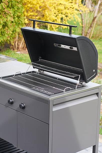 istock New metal barbecue with removable grill 2245351329