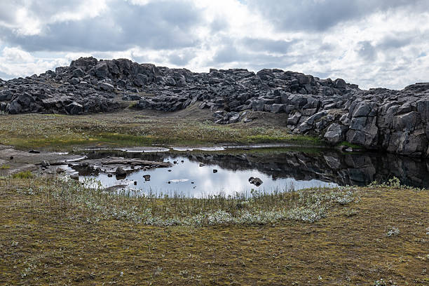 istock The rock formations and lake in Iceland 2245351695