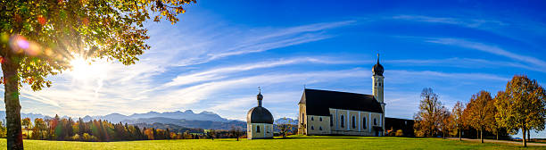 famous church in wilparting - bavaria - germany