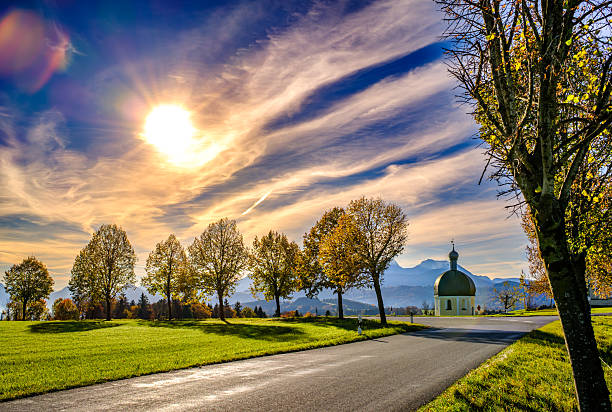 famous church in wilparting - bavaria - germany