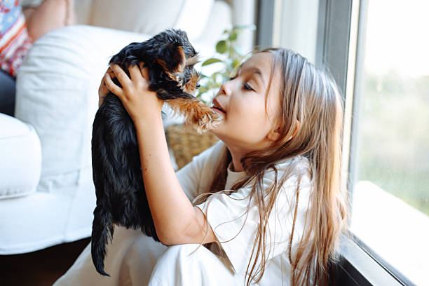 istock Little girl hugging her puppy 2245365850