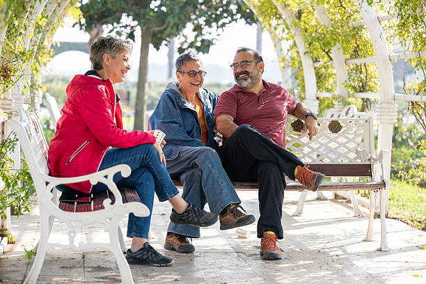 istock Three friends spending time in the park 2245369808