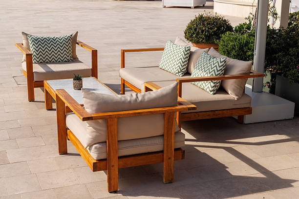 istock Cozy table on a Mediterranean restaurant terrace on a sunny day 2245371770