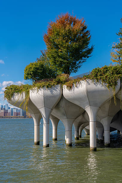 istock Little Island park's unique concrete structures rise from the Hudson River. 2245390644