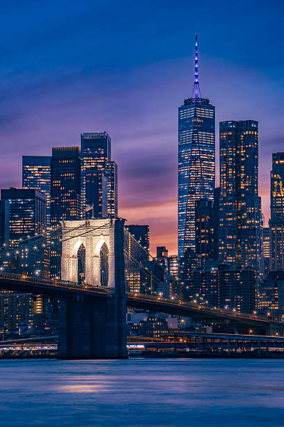 istock Brooklyn Bridge and Manhattan skyline at dusk. 2245390694