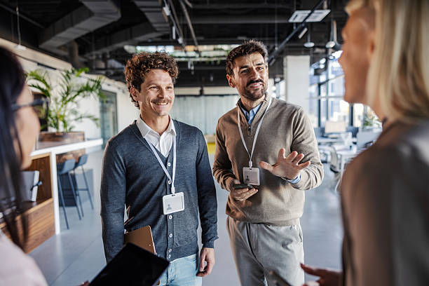 istock Business professionals discussing work in modern office 2245391461