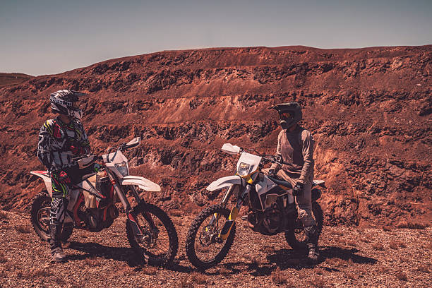 istock Two friends on a motocross adventure 2245396048