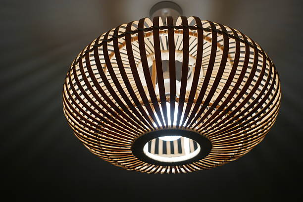 istock Lamp shade of rattan or bamboo 2245397987