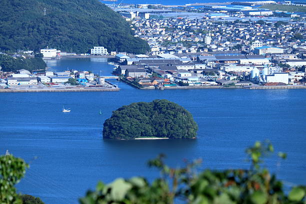 istock Tamashima Island floating in Urado Bay, (From Mount Washio, Kochi Prefecture) 2245399161
