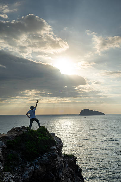 Kids playing watching the sunset at the Nicoya Peninsula, Costa Rica
