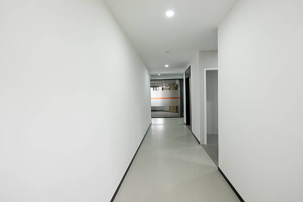 istock The corner of the office hallway wall 2245401681