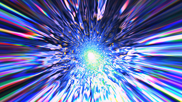 istock Vivid light and color converge towards a central glowing point 2245401730
