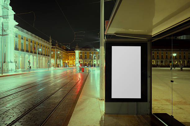 istock Night city billboard mock-up 2245402977