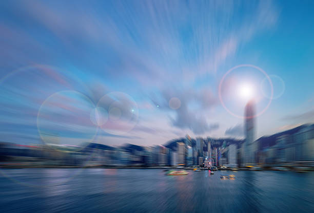 istock Blurred radial lines of Urban architectural 2245414796