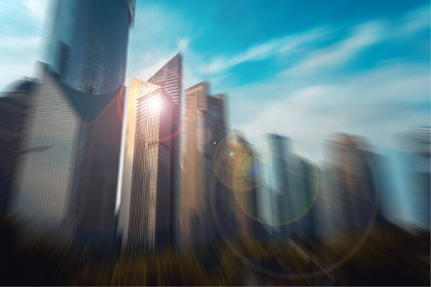 istock Blurred radial lines of Urban architectural 2245416119