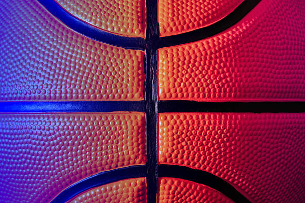 istock Detailed basketball, showcasing its textured surface 2245419151