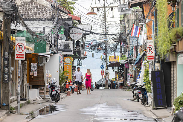 06 November 2025, Ko Samui - Thailand.Fisherman's Village has evolved into a popular tourist spot known for its seafood restaurants, local shops, and lively night market.