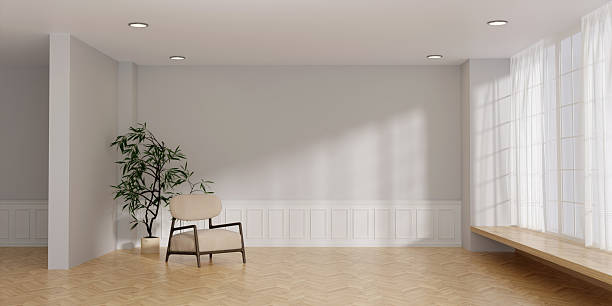 istock Minimalist interior design with natural accents and bright atmosphere. 3D render illustration 2245420499