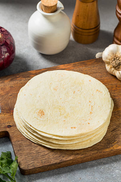 istock Organic Homemade White Flour Tortillas 2245422020