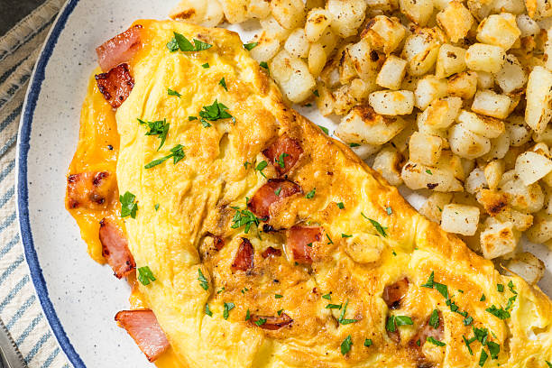 istock Homemade Ham and Cheese Omelette 2245422354