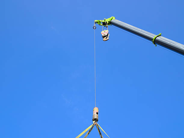 istock Mobile crane lifting hoist isolated shot 2245422732