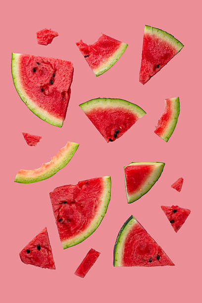 istock Fresh juicy sliced watermelon close up isolated 2245423312