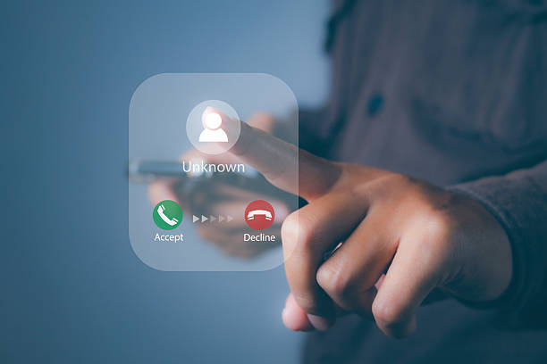 istock Businessman Answering the Unknown Caller on a Mobile Smartphone. Incoming Call from an Unknown Number. Business connection concept. 2245423562