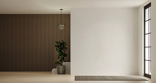 istock Interior design wellness with modern minimalism and natural elements. 3D render illustration 2245426706